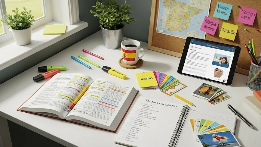 Study routine to learn Spanish